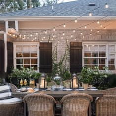 HOME & MARKER® Vonkajšie osvetlenie, Svetelná reťaz a Záhradná dekorácia, Svetelná girlanda (7,5 m, 25 svetiel) YARDBULBS 1+1 ZADARMO | Y2ARDBULBS Biela