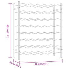 Vidaxl Stojan na víno na 48 fliaš biely kovový