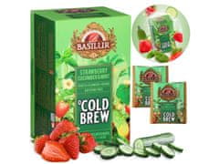 Basilur BASILUR Cold Brew - Ovocný čaj bez kofeínu s arómou jahody, uhorky a mäty, čaj na studeno v sáčkoch 20 x 2 g x6