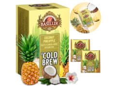 Basilur BASILUR Cold Brew - Ovocný čaj bez kofeínu s arómou kokosu a ananásu, čaj na studeno v sáčkoch 20 x 2 g x3