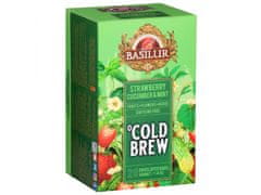 Basilur BASILUR Cold Brew - Ovocný čaj bez kofeínu s arómou jahody, uhorky a mäty, čaj na studeno v sáčkoch 20 x 2 g x6