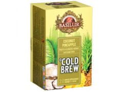 Basilur BASILUR Cold Brew - Ovocný čaj bez kofeínu s arómou kokosu a ananásu, čaj na studeno v sáčkoch 20 x 2 g x6