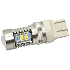 motoLEDy W21/5W LED žiarovka 7443 12V CANBUS biela/červená, dvojfarebná