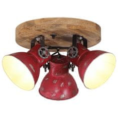 Petromila vidaXL Závesná lampa 25 W šmuhovaná červená 35x35x25 cm E27