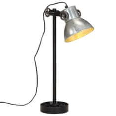 Petromila vidaXL Stolová lampa 25 W starožitná strieborná 15x15x55 cm E27