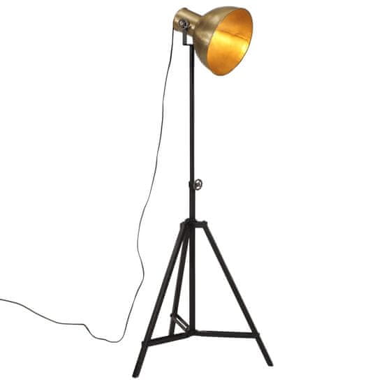 Petromila vidaXL Podlahová lampa 25 W starožitná mosadzná 61x61x90/150 cm E27
