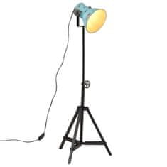 Petromila vidaXL Podlahová lampa 25 W šmuhovaná modrá 35x35x65/95 cm E27