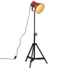 Petromila vidaXL Podlahová lampa 25 W šmuhovaná červená 35x35x65/95 cm E27