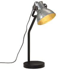 Petromila vidaXL Stolová lampa 25 W starožitná strieborná 17x17x60 cm E27