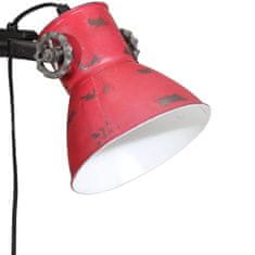 Petromila vidaXL Podlahová lampa 25 W šmuhovaná červená 25x25x90/160 cm E27