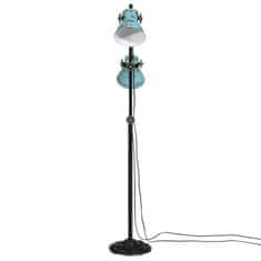 Petromila vidaXL Podlahová lampa 25 W šmuhovaná modrá 25x25x90/160 cm E27