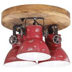 Petromila vidaXL Závesná lampa 25 W šmuhovaná červená 35x35x25 cm E27