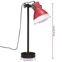 Petromila vidaXL Stolová lampa 25 W šmuhovaná červená 15x15x55 cm E27