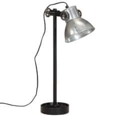 Petromila vidaXL Stolová lampa 25 W starožitná strieborná 15x15x55 cm E27