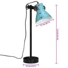 Petromila vidaXL Stolová lampa 25 W šmuhovaná modrá 15x15x55 cm E27