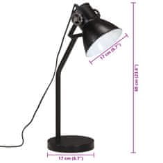 Petromila vidaXL Stolová lampa 25 W čierna 17x17x60 cm E27