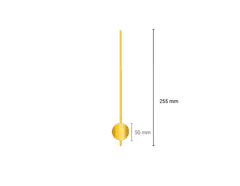 Noname Zlaté okrúhle kyvadlo na strojček 50 mm | 255 mm