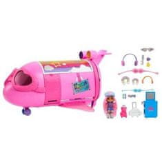 Mattel Barbie Extra Fly Minis ružové lietadlo + bábika pilotka