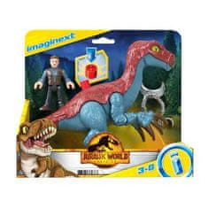 Mattel Jurský svet Imaginext dinosaurus Therizinosaurus + Owen