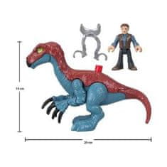 Mattel Jurský svet Imaginext dinosaurus Therizinosaurus + Owen