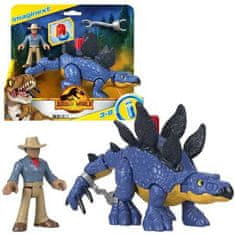 Mattel Jurský svet Imaginext dinosaurus Stegosaurus + Dr. Grant