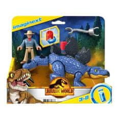 Mattel Jurský svet Imaginext dinosaurus Stegosaurus + Dr. Grant