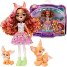 Mattel Bábika Enchantimals Filigree Fox s rodinou líšky Perk