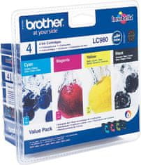 BROTHER inkoustová náplň LC-980 VALBP/ multipack/ Černá + tři barvy