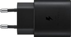 SAMSUNG Samsung Napájecí adaptér s rychlonabíjením (25W), bez kabelu v balení, Black
