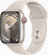 Apple Apple Watch S9 Cell/45mm/Starlight/Sport Band/Starlight/-S/M