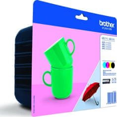 BROTHER inkoustová náplň LC-227XLVALBP/ multipack/ Černa + tři barvy/ 4x 1200 stran