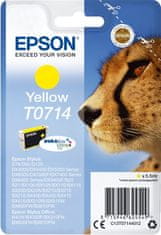 Epson Epson inkoustová náplň/ T0714/ Singlepack T0714 DURABrite Ultra Ink/ Žlutá