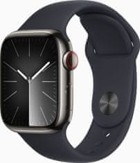 Apple Apple Watch S9 Cell/41mm/Graphite/Sport Band/Midnight/-S/M