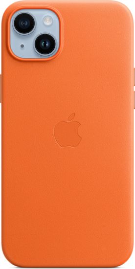 Apple iPhone 14+ Leather Case with MagSafe - Orange