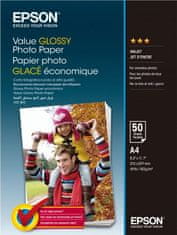 Epson fotopapír C13S400036/ A4/ Value Glossy Photo Paper / 50ks