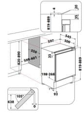 Whirlpool vestavná chladnička WBUF011