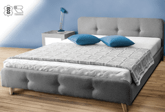 Výpredaj obliečok Sivá čalúnená posteľ AMELIA 120 x 200 cm Matrac: Bez matraca