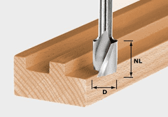 Festool Špirálová drážkovacie fréza HS, päta 8 mm HS Spi S8 D16/20 (490949)