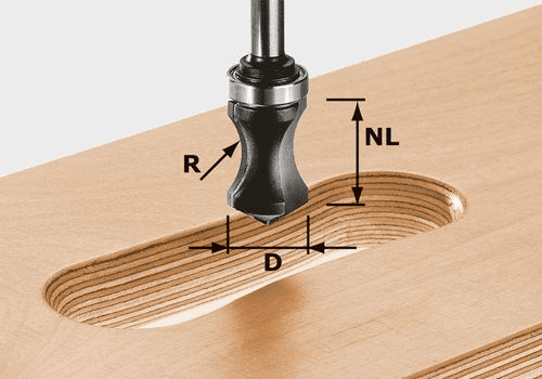 Festool Fréza na vnútornej držadlá HW, päta 8 mm HW S8 R16/NL32 (491033)