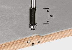 Festool Lícovacie fréza HW, päta 8 mm HW S8 D12,7/NL25 (491027)