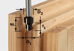 Festool Stupňovitá fréza HW päta 8 mm HW D16,3/12,3/9,3 S12 (492713)