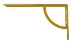 Hedue Rysovacie uholník Alpha žltý (M901)