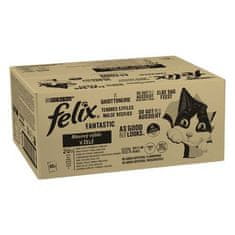 Felix Fantastic Multipack 80x85g hovädzie,kura,tuniak,treska v želé