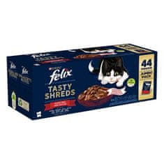 Felix TASTY SHREDS Multipack 44x80g s kuraťom/hovädzím/kačicou/morkou v šťave