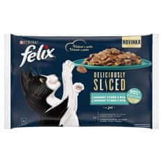 Felix Deliciously Multipack 4x80g losos/ tuniak/ treska/ platesa