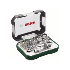 BOSCH Professional 26dílná sada skrutkovacích farebných bitov a ráčan