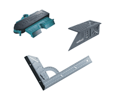 WolfCraft sada pre presnú montáž - uholník, obrysové šablóna, 3D uholník (5205000+6949000+5208000)