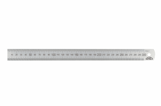 Kinex pravítko oceľové 300 mm farebná stupnice 1/0,5mm