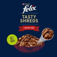 Felix TASTY SHREDS Multipack 44x80g s kuraťom/hovädzím/kačicou/morkou v šťave