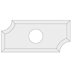 Igm Professional N031 žiletka tvrdokovová rádiusová - 2xR2 16x17,5x2 UNI (N031-20042)